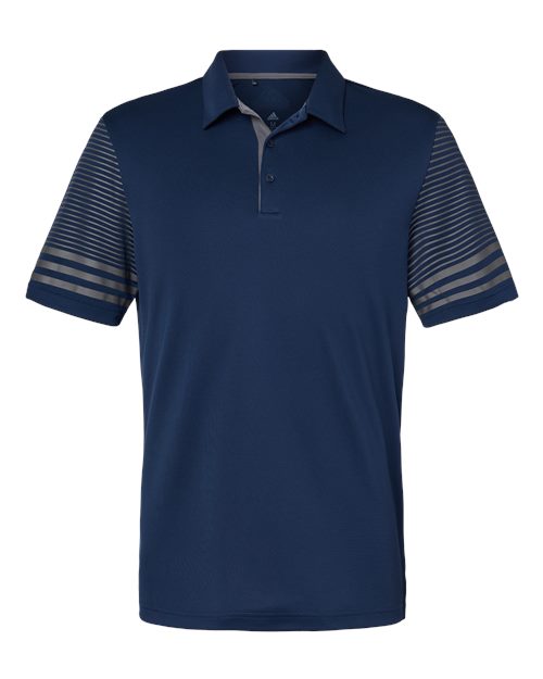 Adidas - Striped Sleeve Polo. A490
