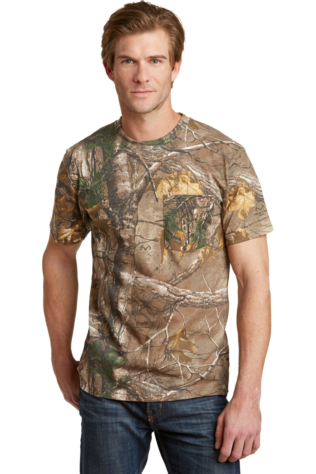 Russell Outdoors - Realtree Explorer 100% Cotton T-Shirt with Pocket. S021R