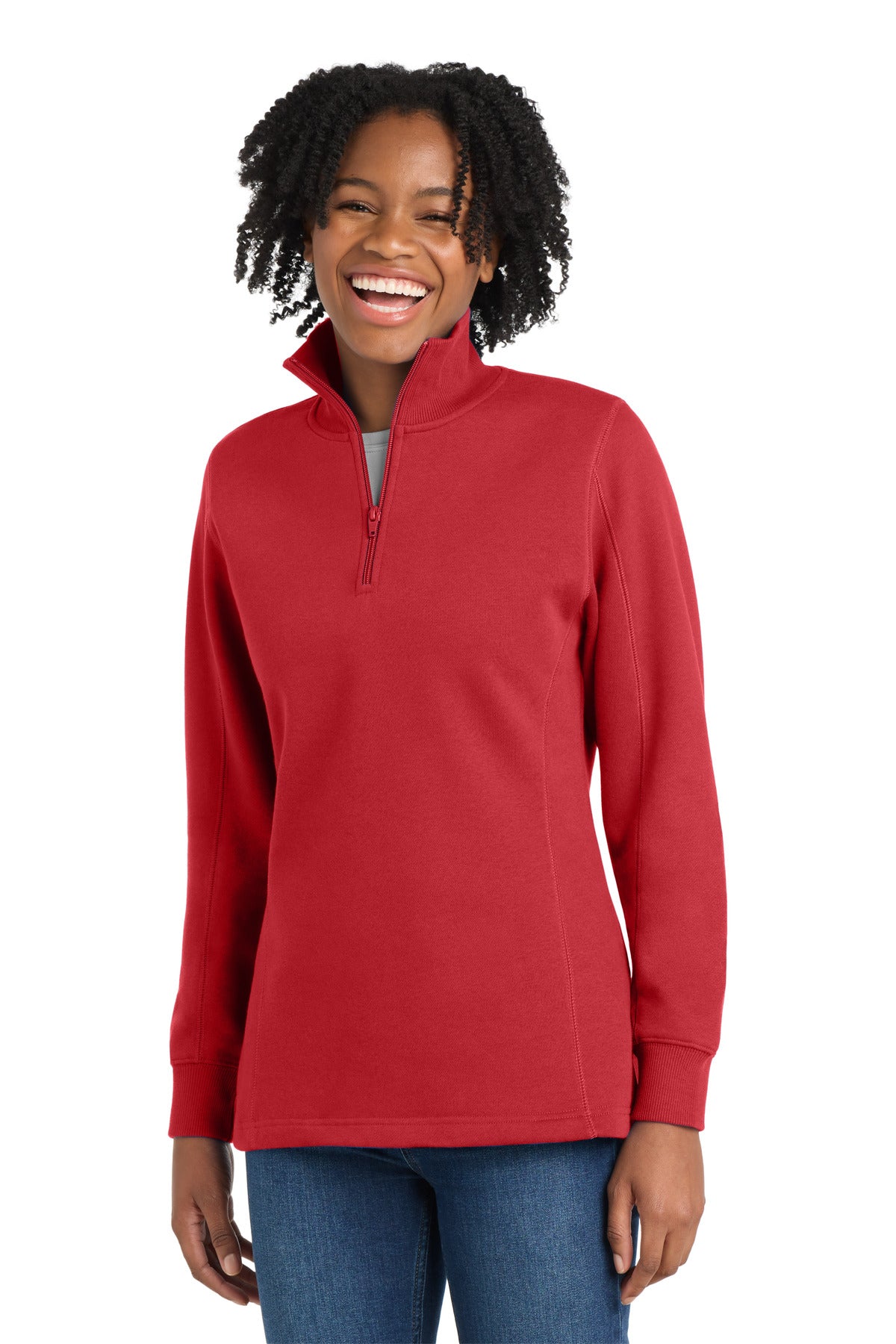 Sport-Tek Women's 1/4-Zip Sweatshirt. LST253