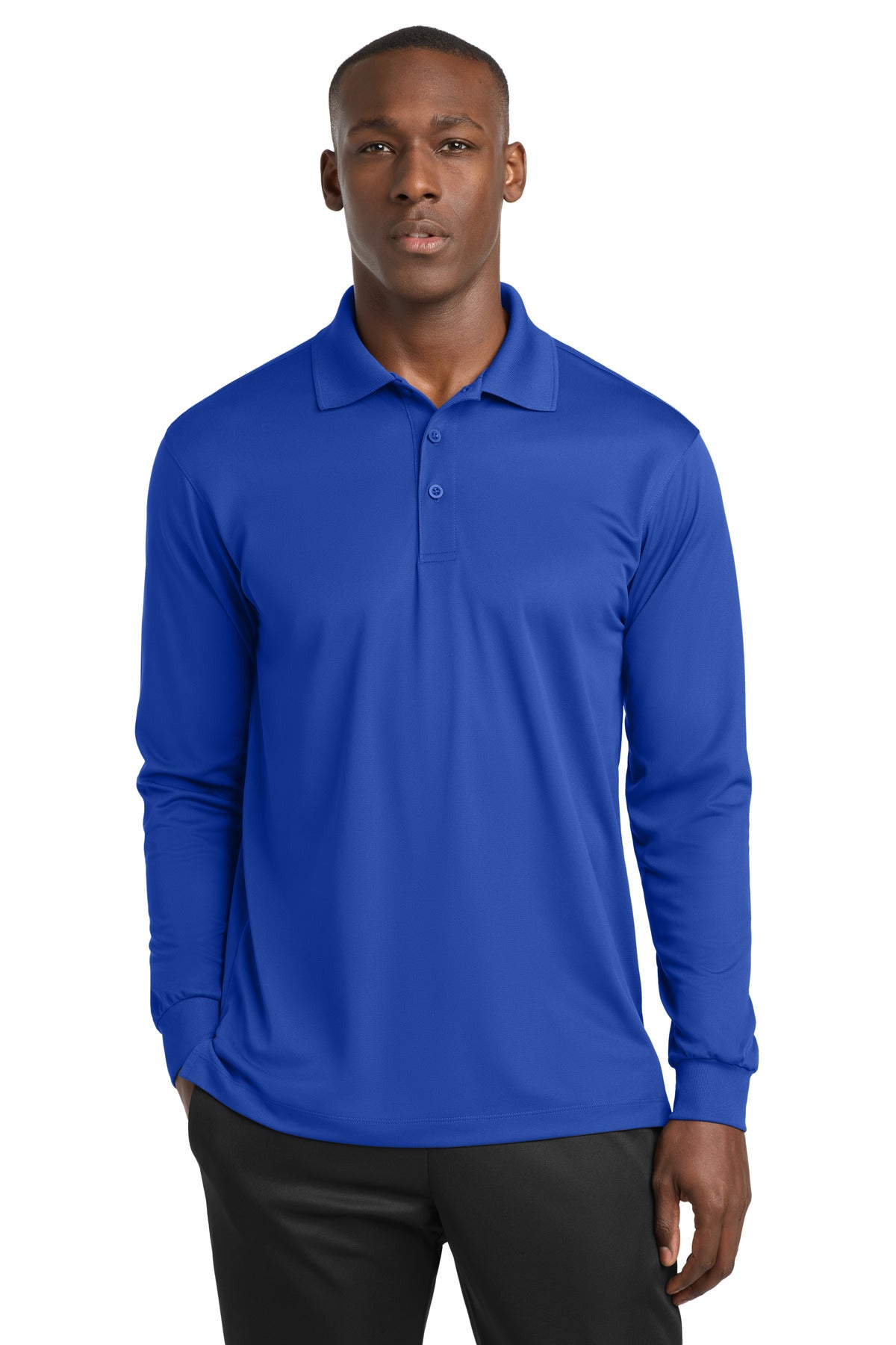 Sport-Tek Long Sleeve Micropique Sport-Wick Polo. ST657