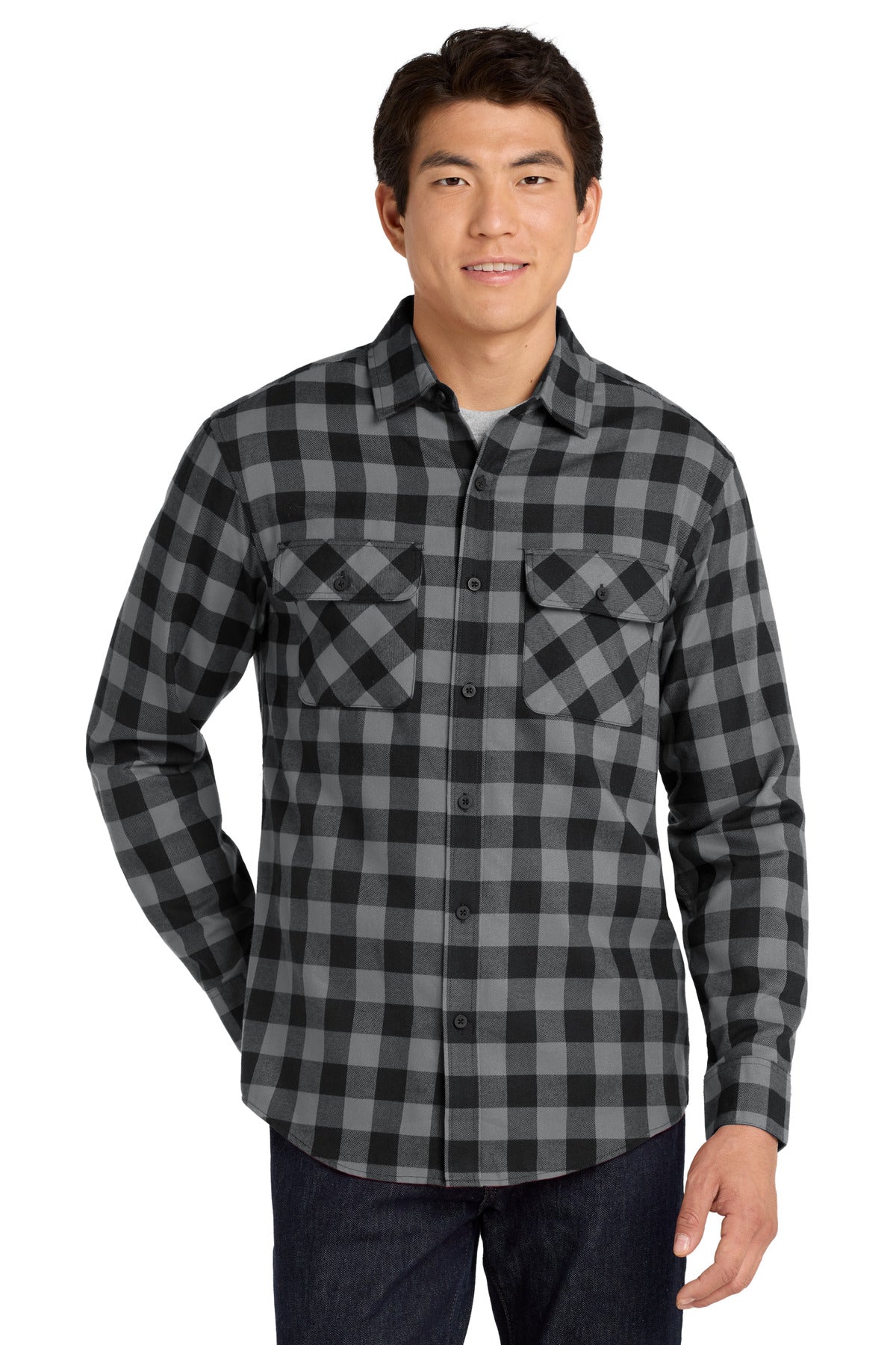 Port Authority Plaid Flannel Shirt. W668