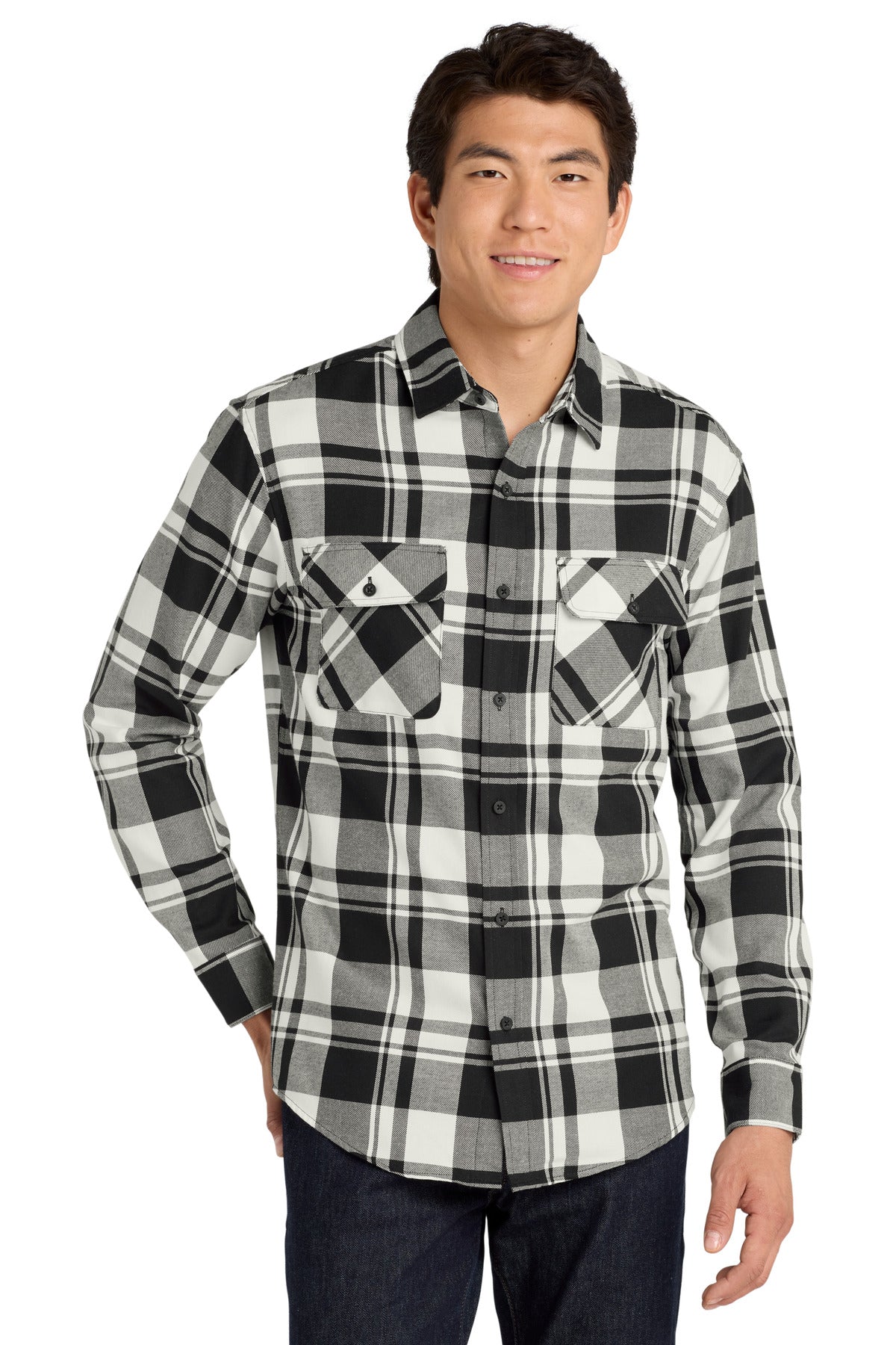 Port Authority Plaid Flannel Shirt. W668