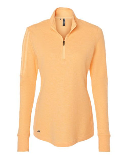 Adidas - Women's 3-Stripes Quarter-Zip Sweater. A555