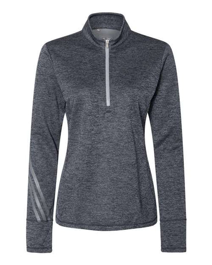 Adidas - Women's Brushed Terry Heathered Quarter-Zip Pullover. A285