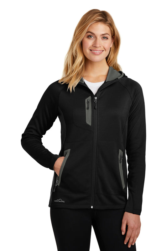 Eddie Bauer  Ladies Sport Hooded Full-Zip Fleece Jacket. EB245