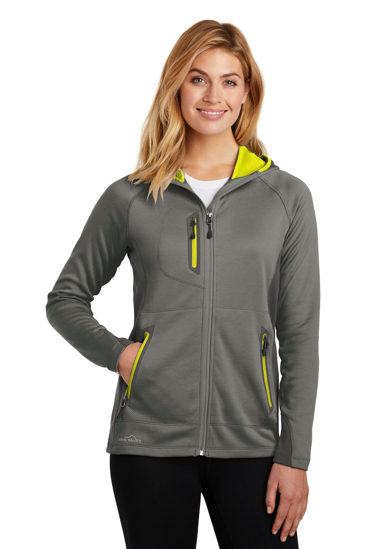 Eddie Bauer  Ladies Sport Hooded Full-Zip Fleece Jacket. EB245